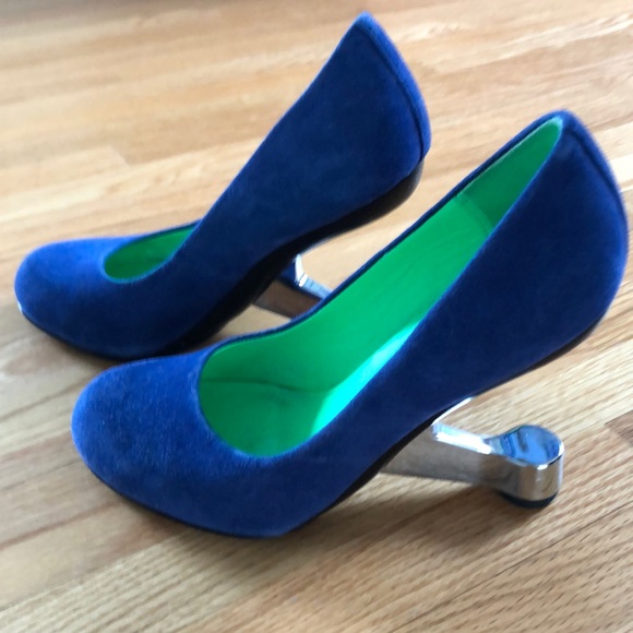 United Nude Eamz Invisible Heel in blue suede - Picture 3 of 6